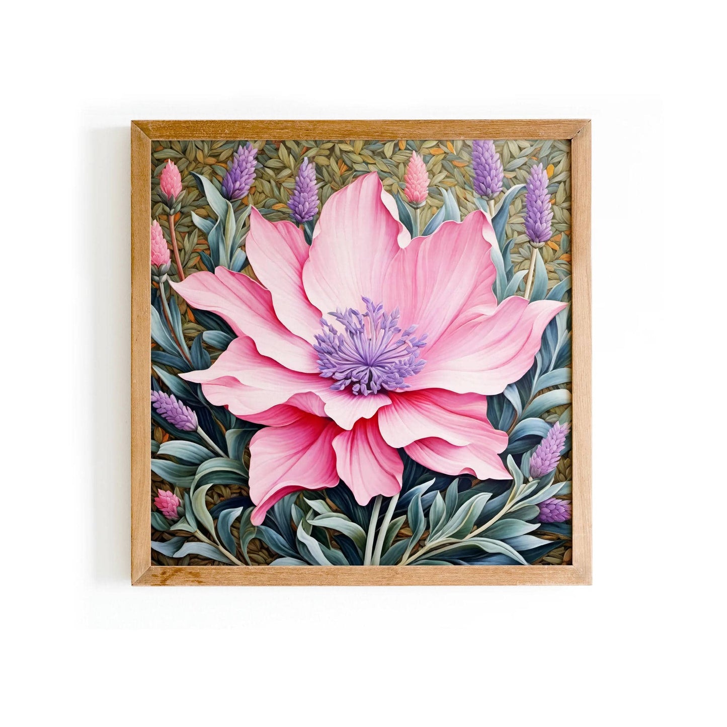 Pink Flower Artistic Bedroom Art Print - HypeSheriff