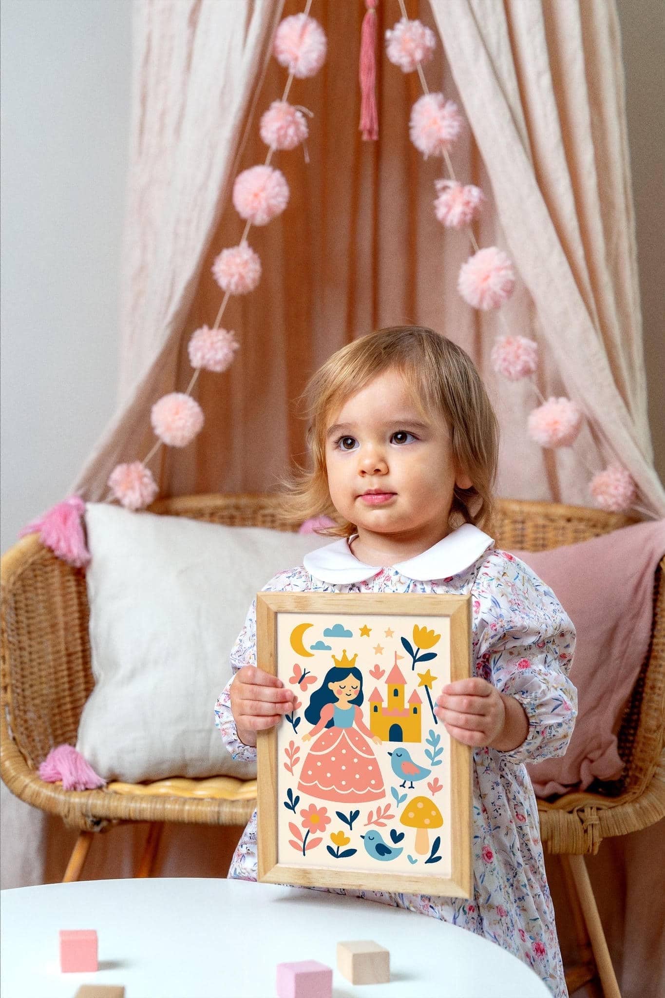 Fairy Tale Princess & Castle Poster – Fantasy Wall Art