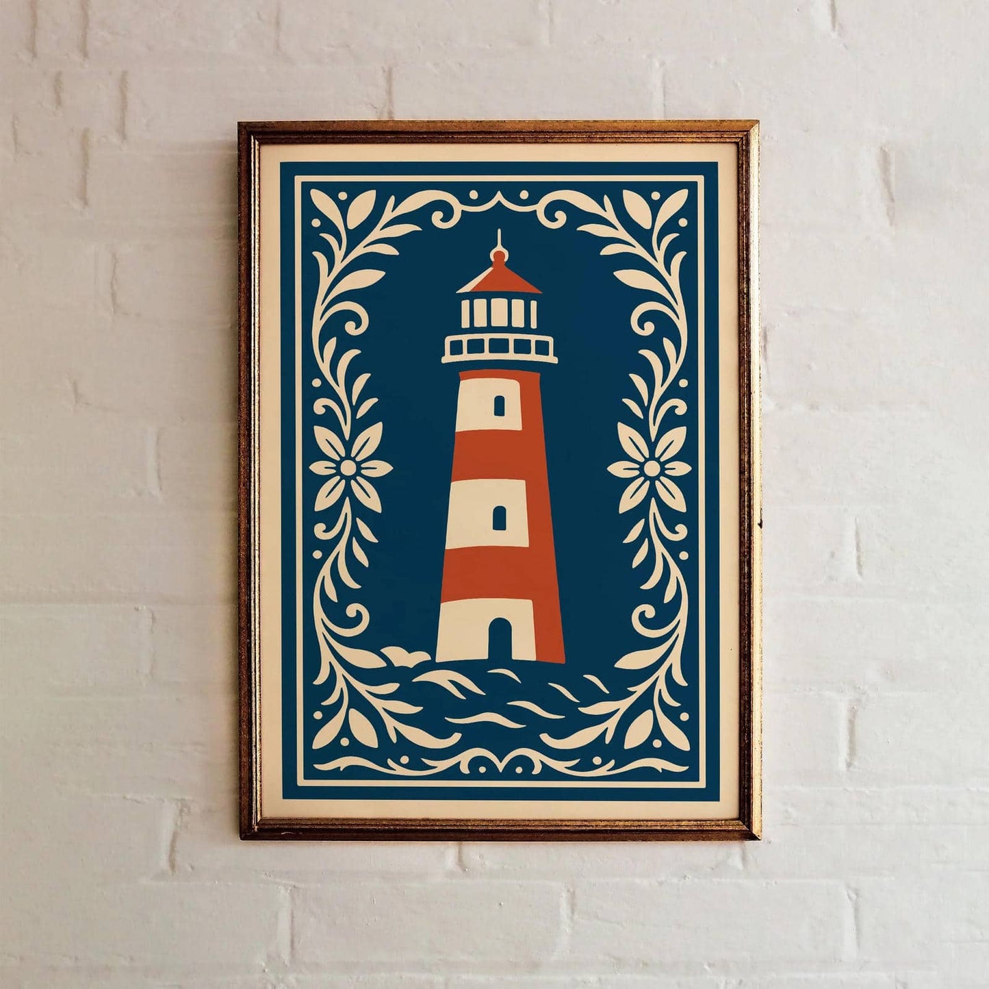 Lighthouse Art Print, Nautical Elegant Wall Art Poster