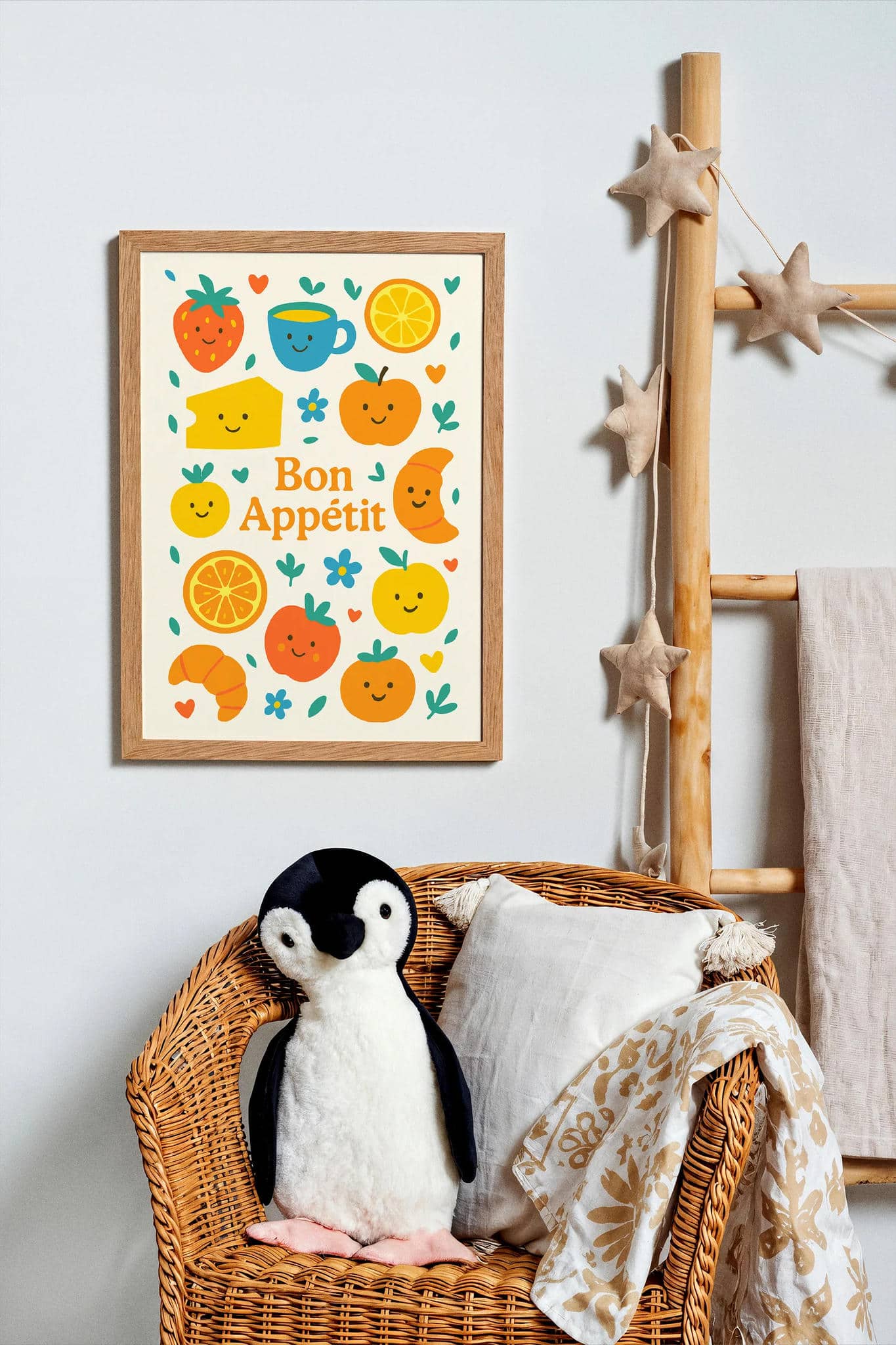 Bon Appétit Poster – Colorful Foodie Wall Art