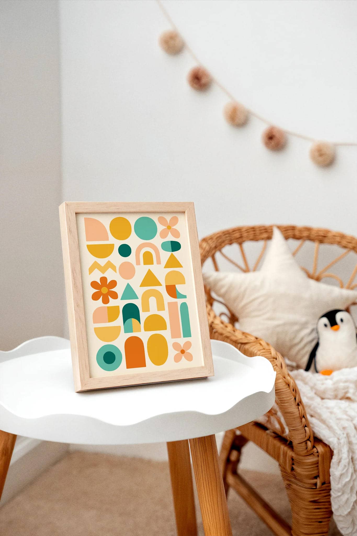 Summer Vibes Abstract Art – Colorful Kids Room Print