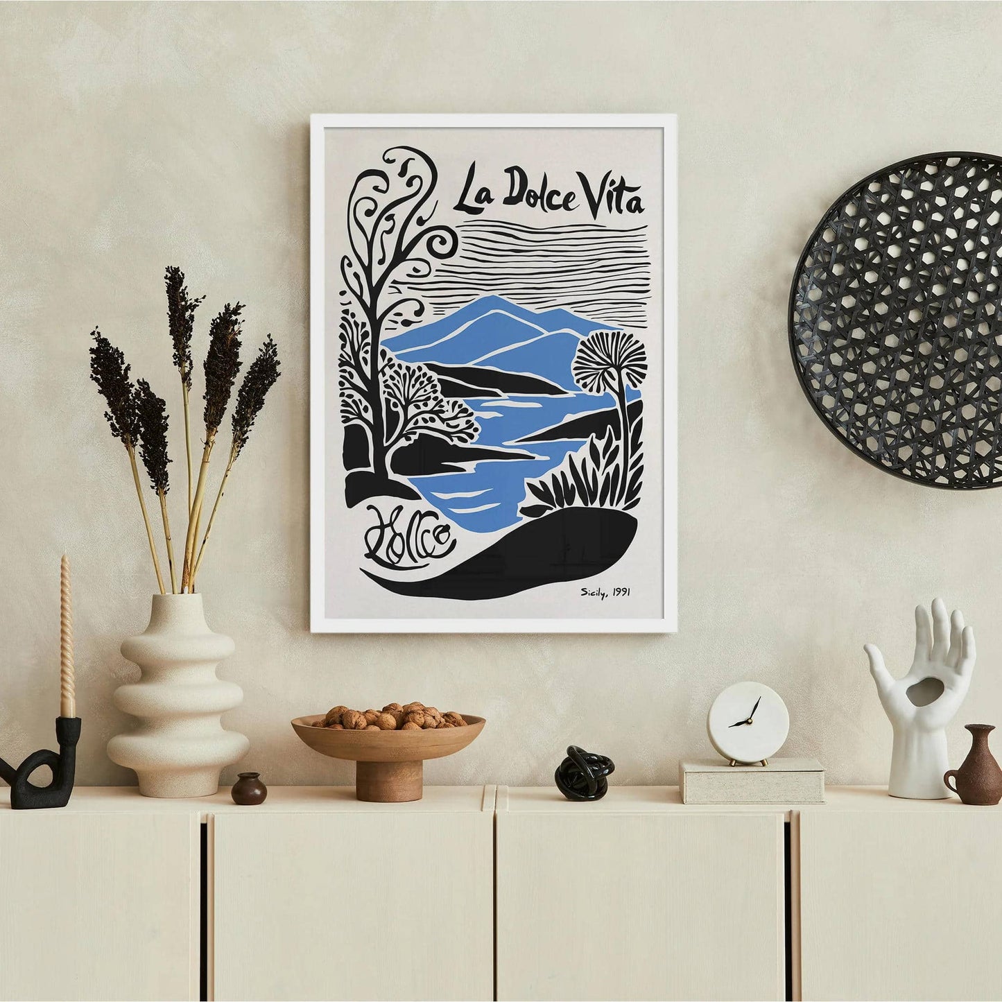 Sicily Travel Poster 1991 – La Dolce Vita Vintage Print