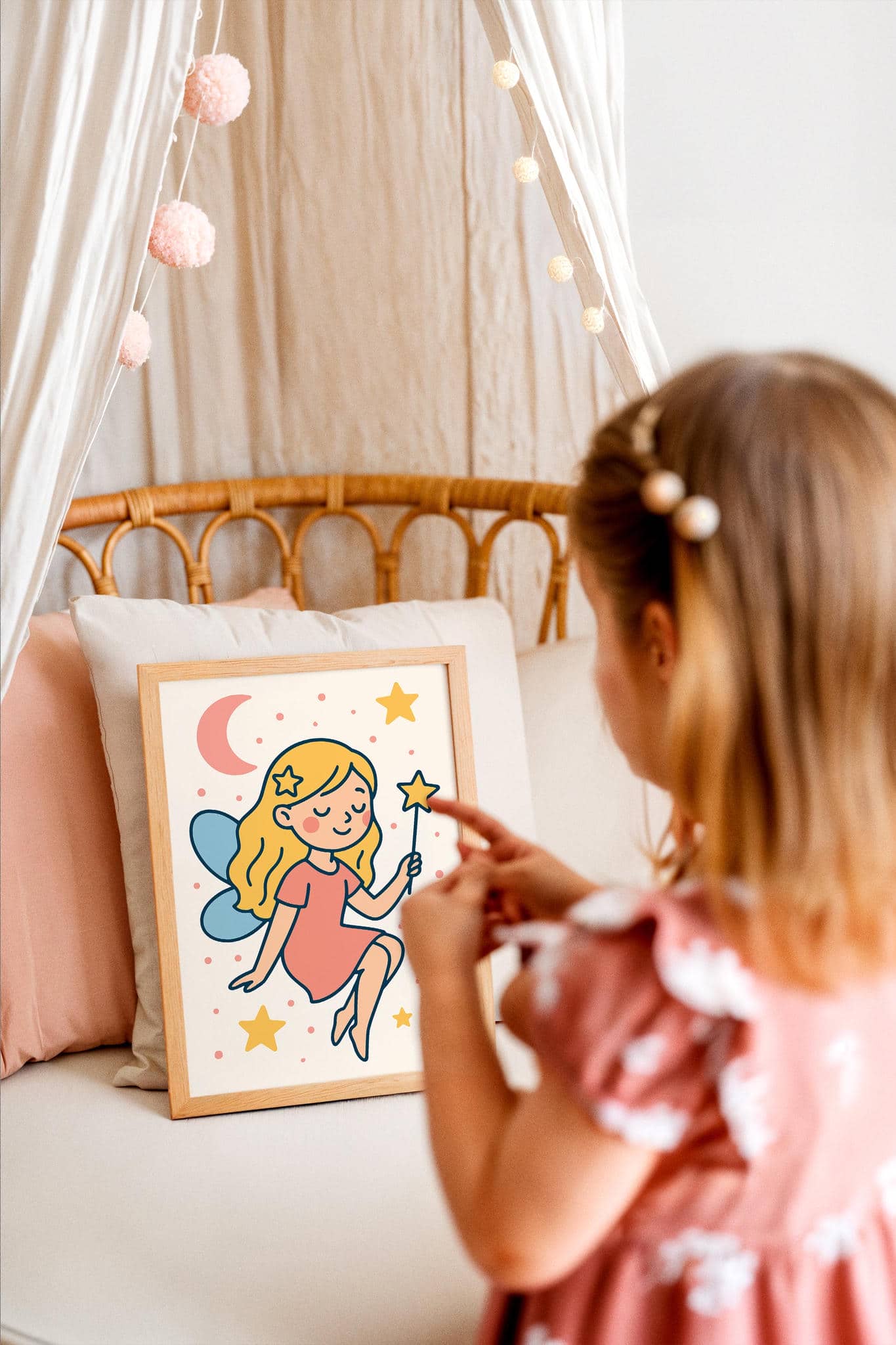 Little Fairy Wall Art Print – Magical Kids’ Room Decor