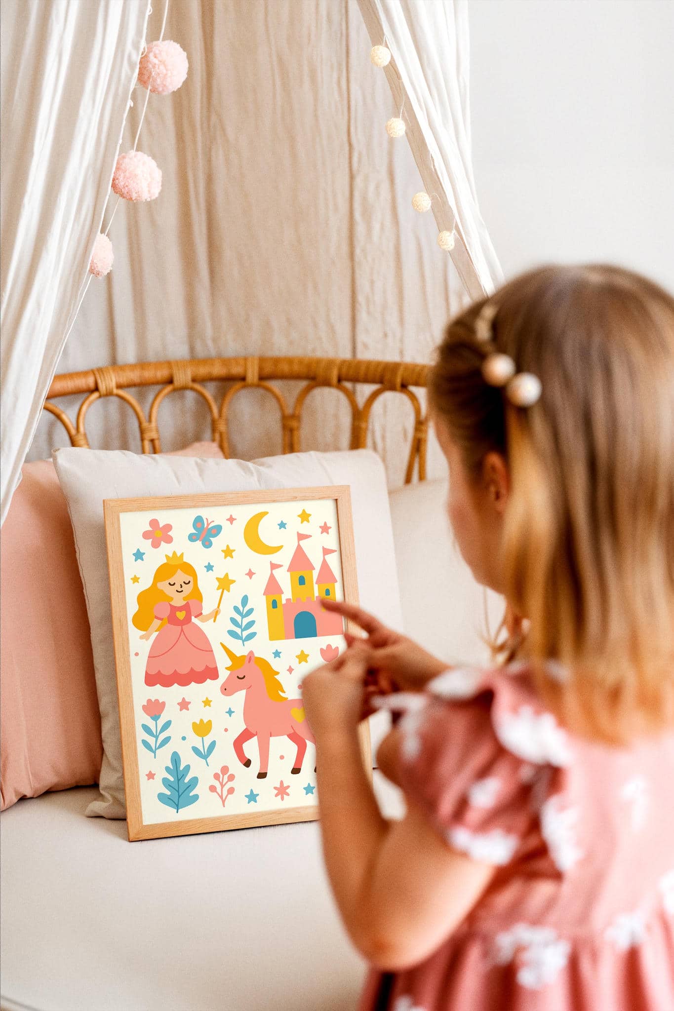 Sweet Princess Poster – Fairy Tale Wall Art for Girls' Room