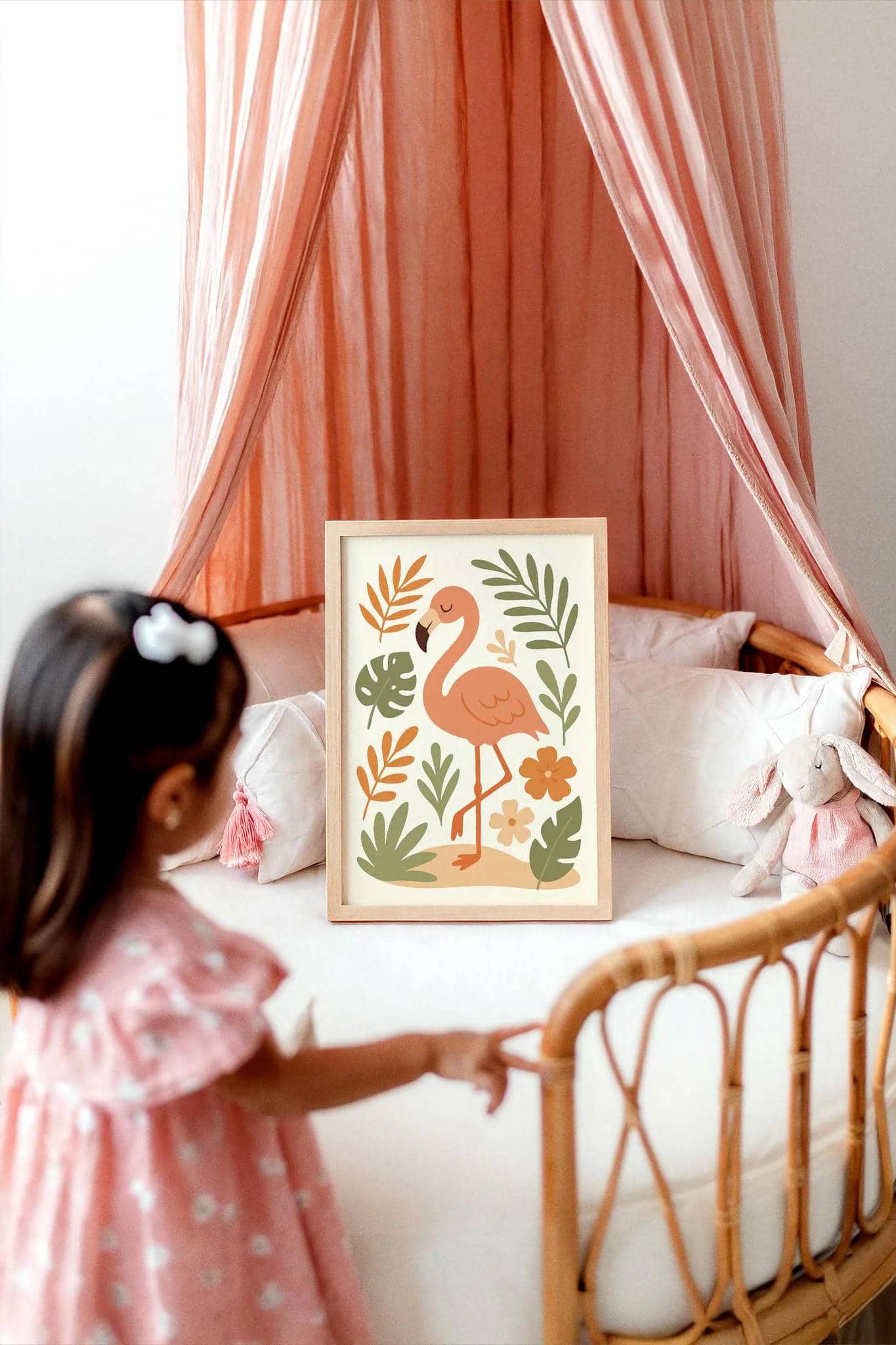 Safari Flamingo Print – Kids Room Wall Art