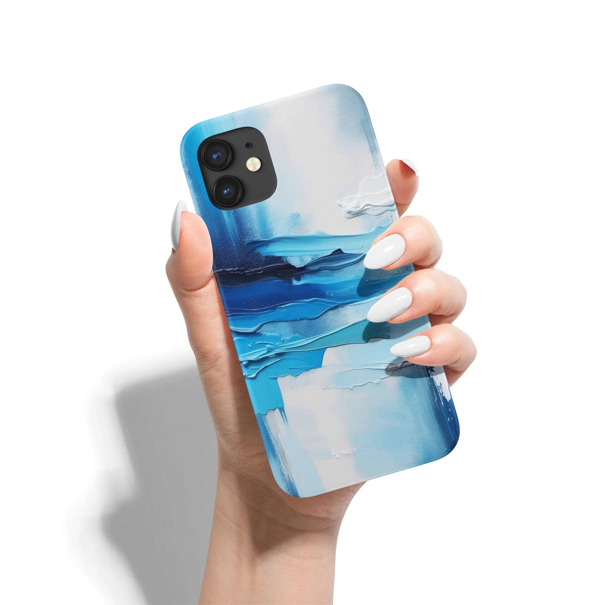 Abstract Ocean Painting Blue iPhone Case - HypeSheriff