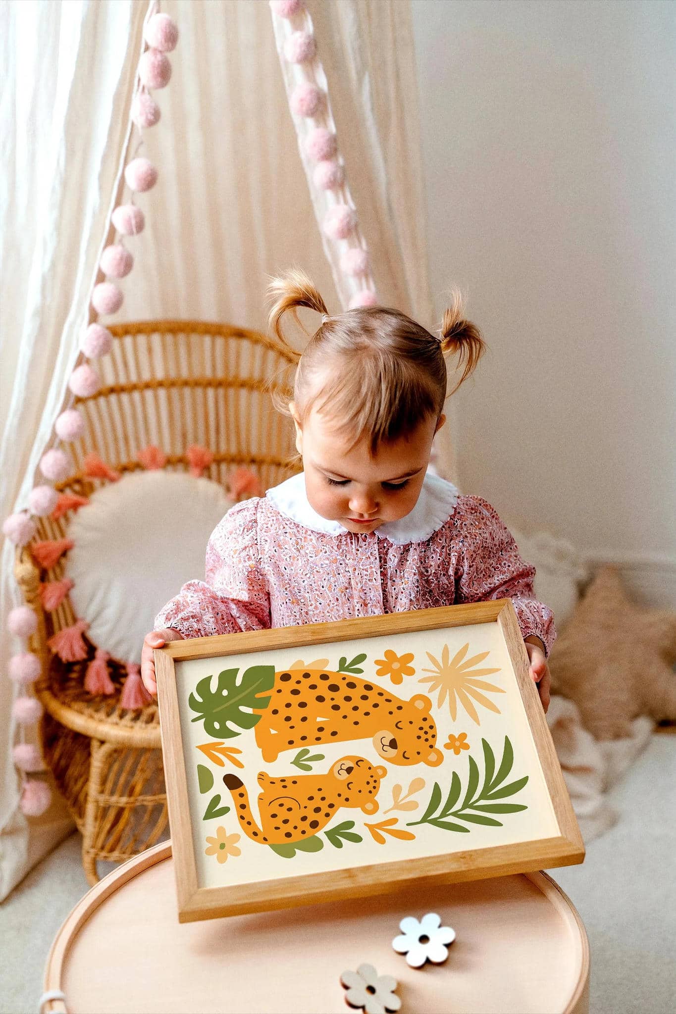 Cheetah Family Wall Art – Jungle Nature Print