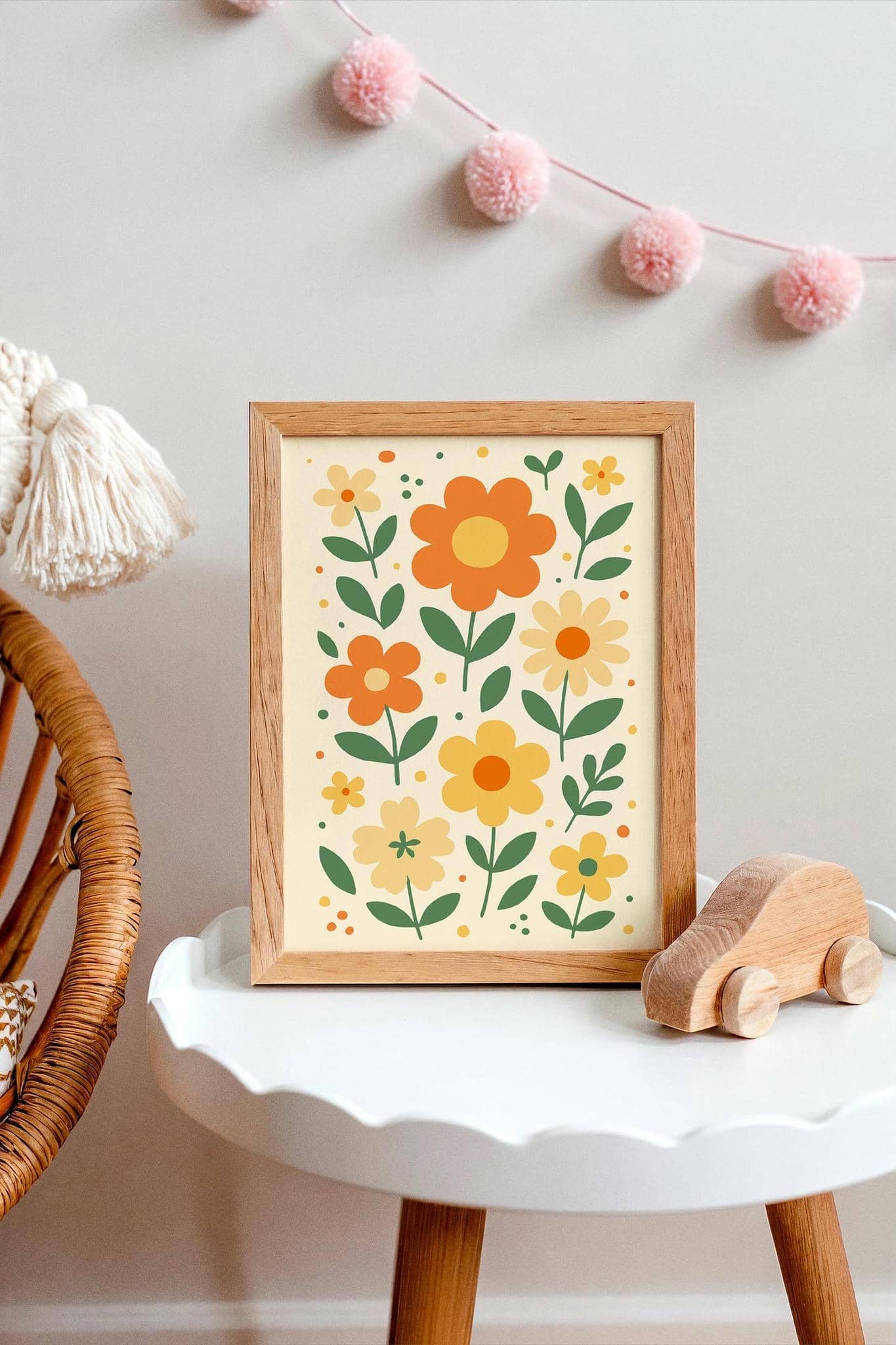 Neutral Cozy Flower Art Print