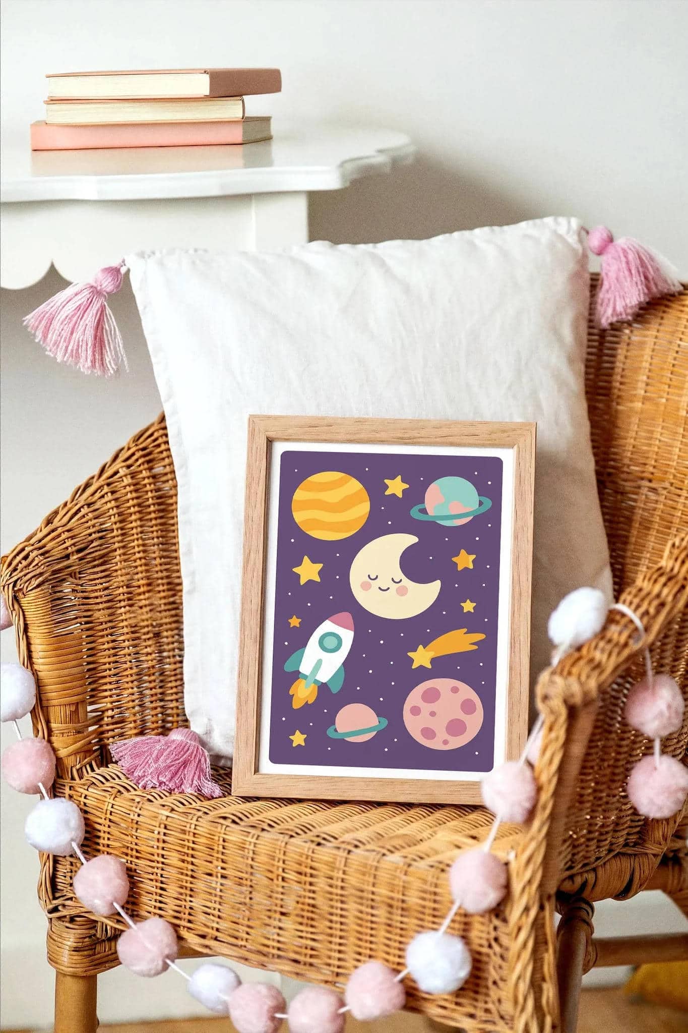 Purple Cosmos Print – Kids Room Decor