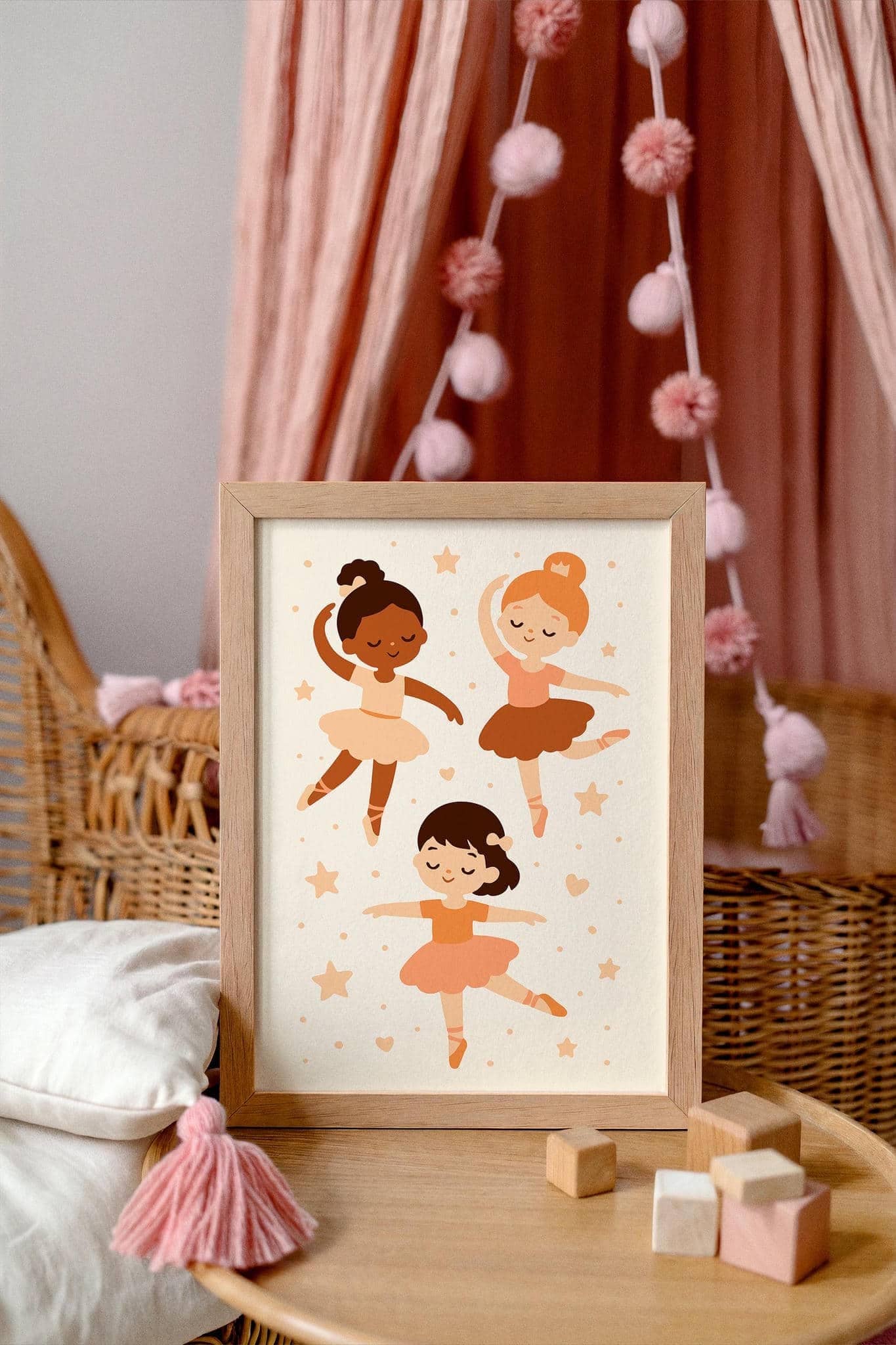 Little Ballerinas Print – Kids Room Wall Art