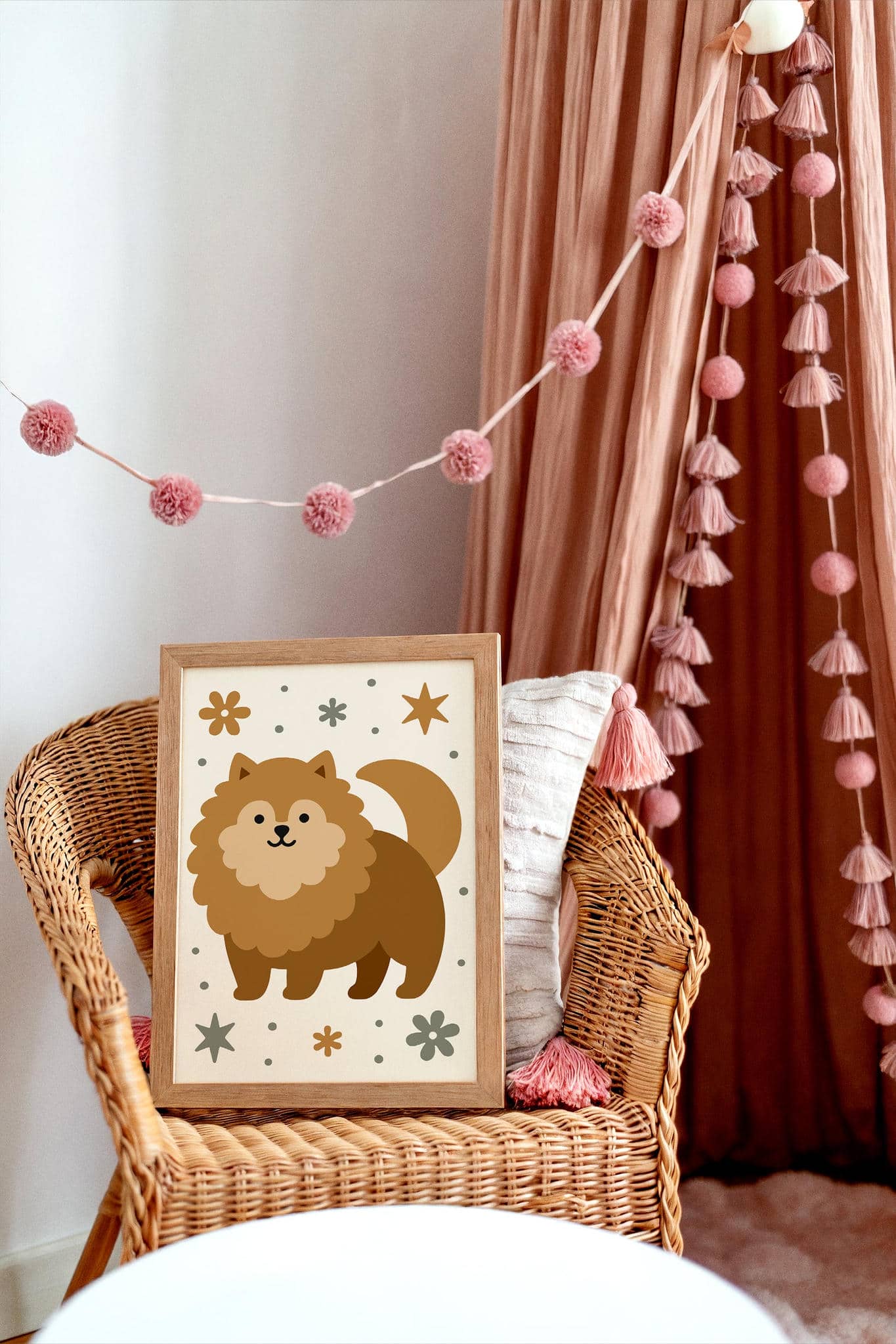 Cute Funny Dog Wall Art Print – Playful Kids Room Decor