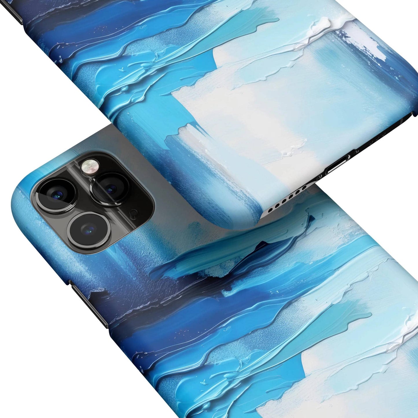 Abstract Ocean Painting Blue iPhone Case - HypeSheriff
