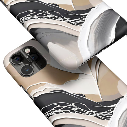 Abstract Flora Beige iPhone Case