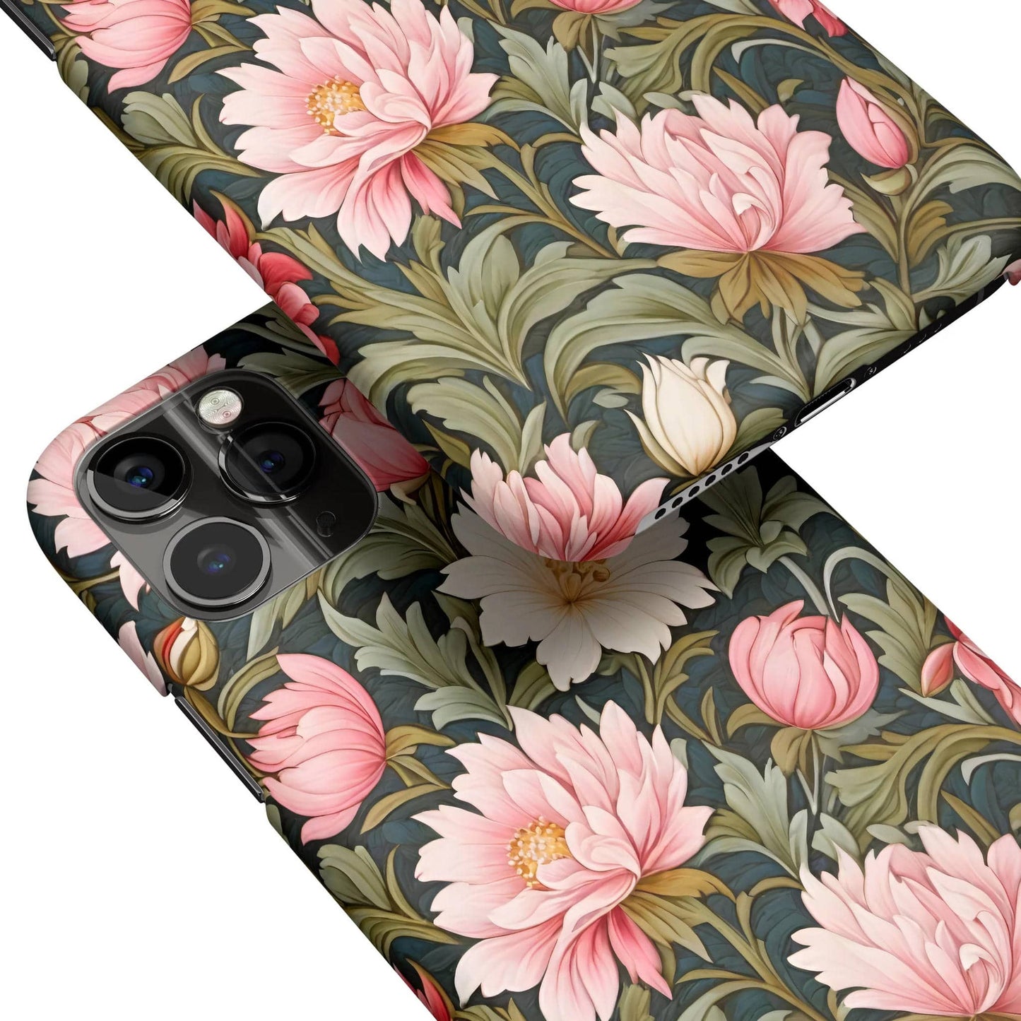 W. Morris Botanical Pink iPhone Case - HypeSheriff