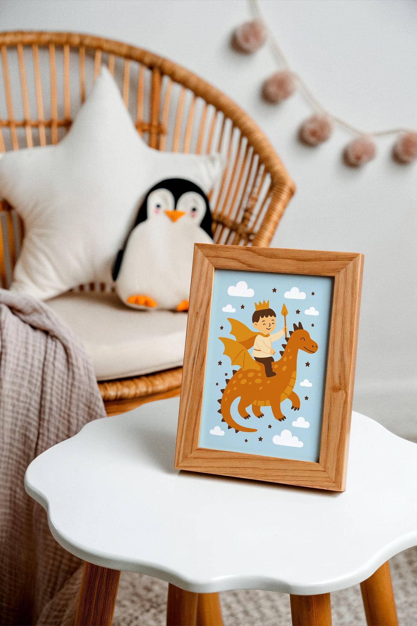 Fantasy Wall Art – Prince Riding a Dragon Poster