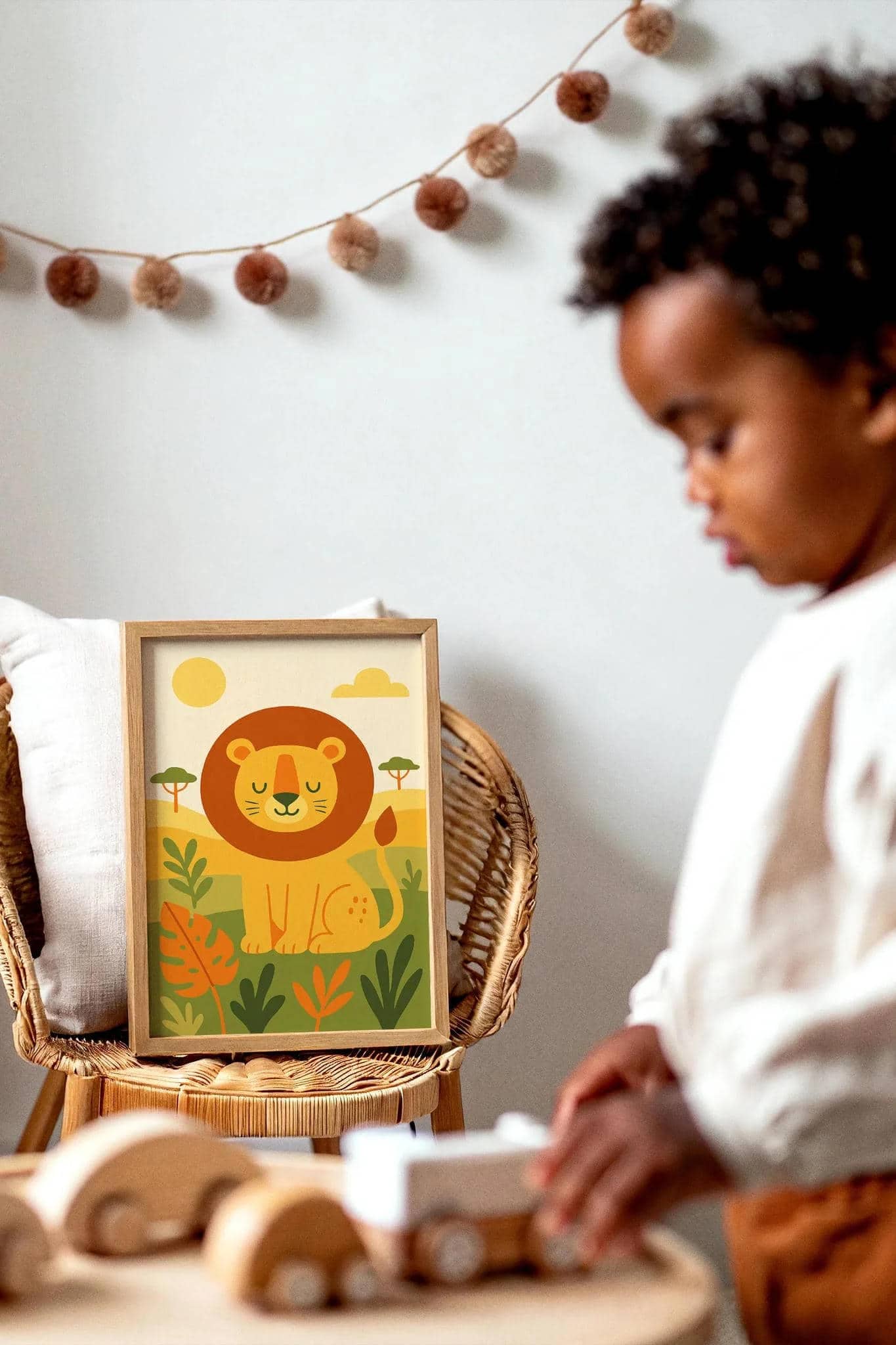 Adorable Safari Lion Wall Art