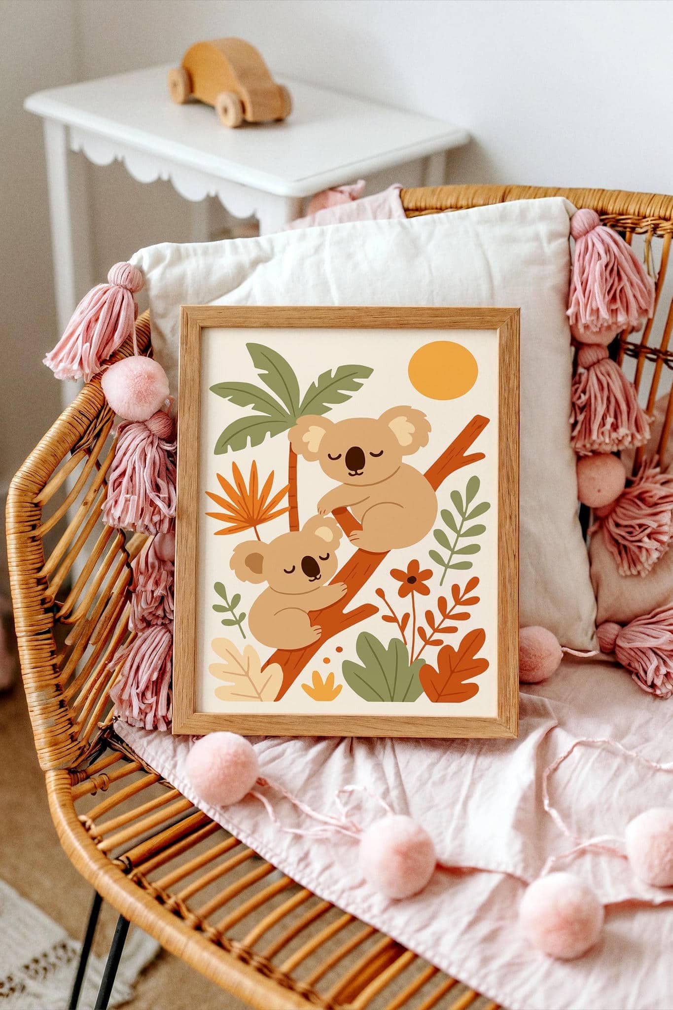 Koala Bear Poster – Woodland Kids Room Decor