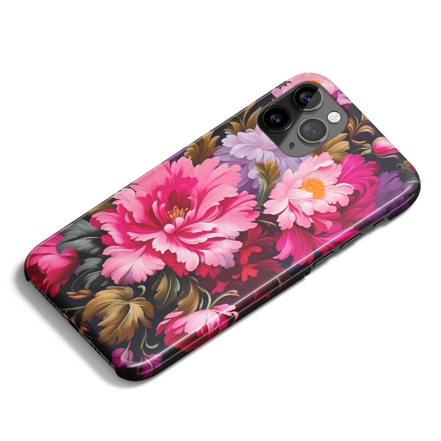 Pink Peonies Flowers iPhone Case - HypeSheriff