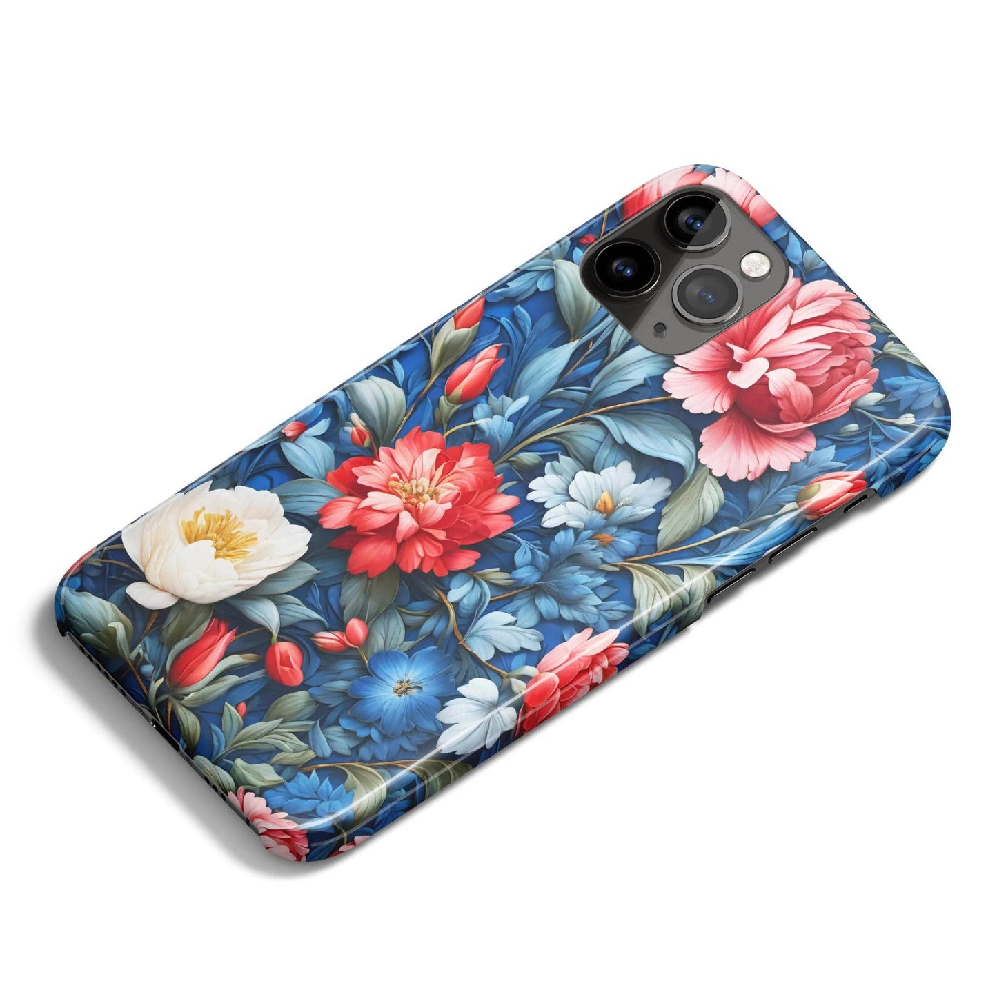 W. Morris Blue Floral iPhone Case - HypeSheriff