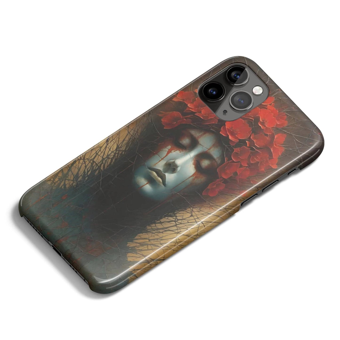 Creepy Red Blooms iPhone Case - HypeSheriff