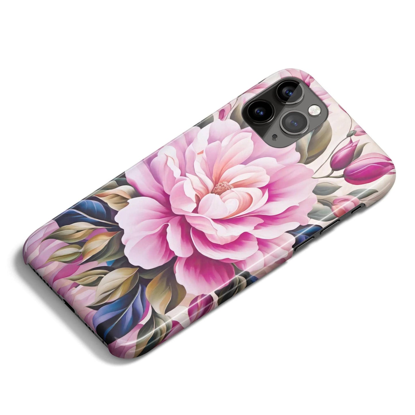 Pink Flower Painting iPhone Case - HypeSheriff