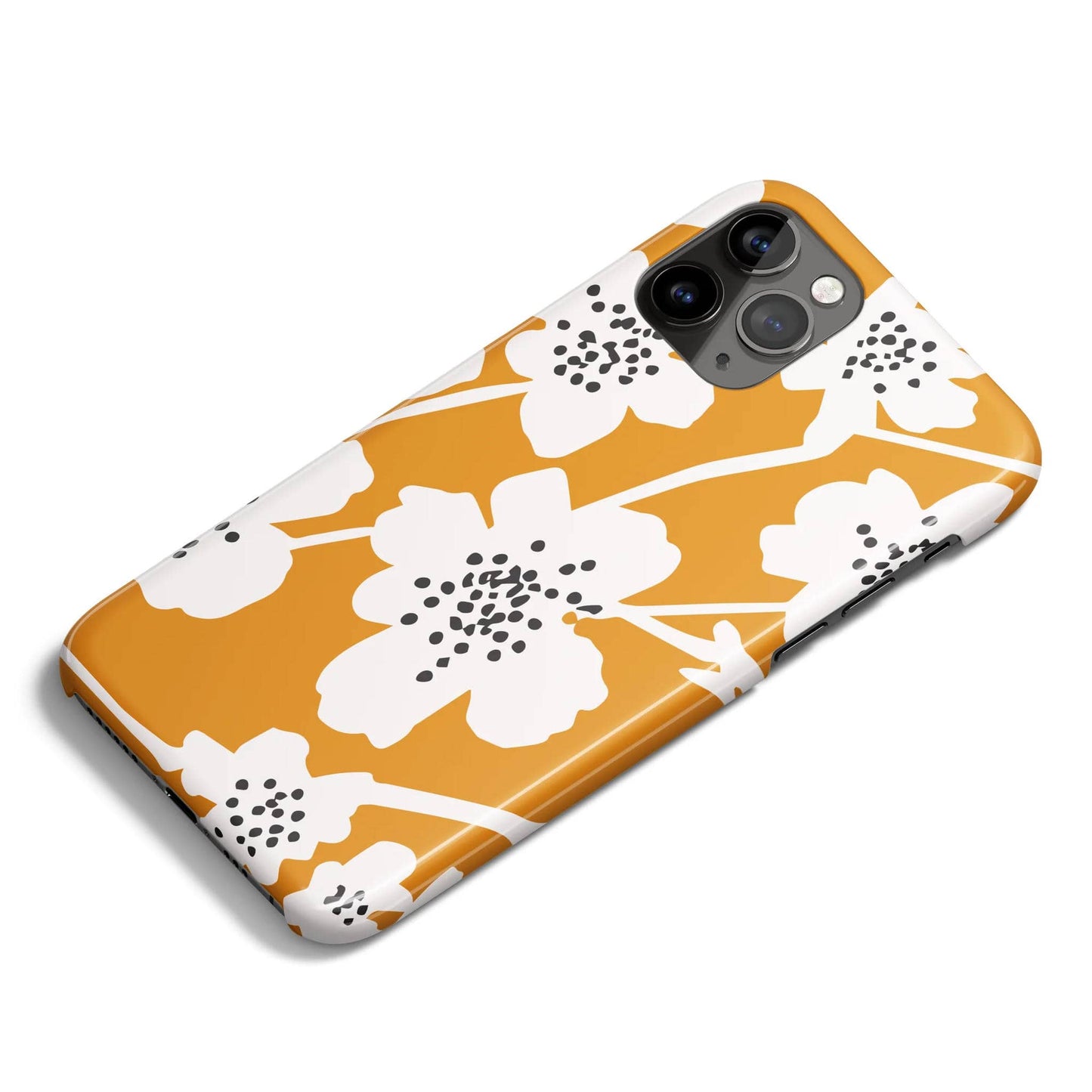 Amber Flowers Retro iPhone Case - HypeSheriff