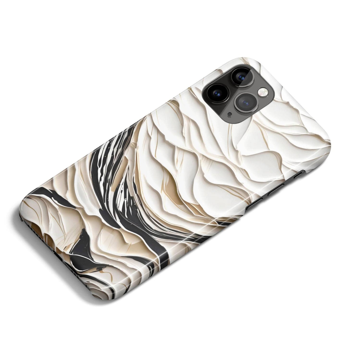Abstract Waves Beige iPhone Case - HypeSheriff