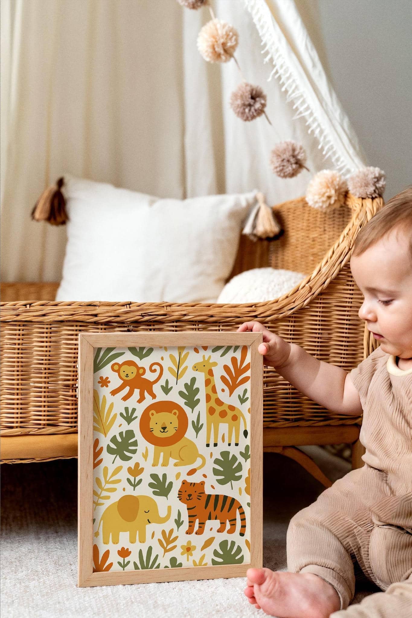 Jungle Wildlife Illustration – Nature Wall Print