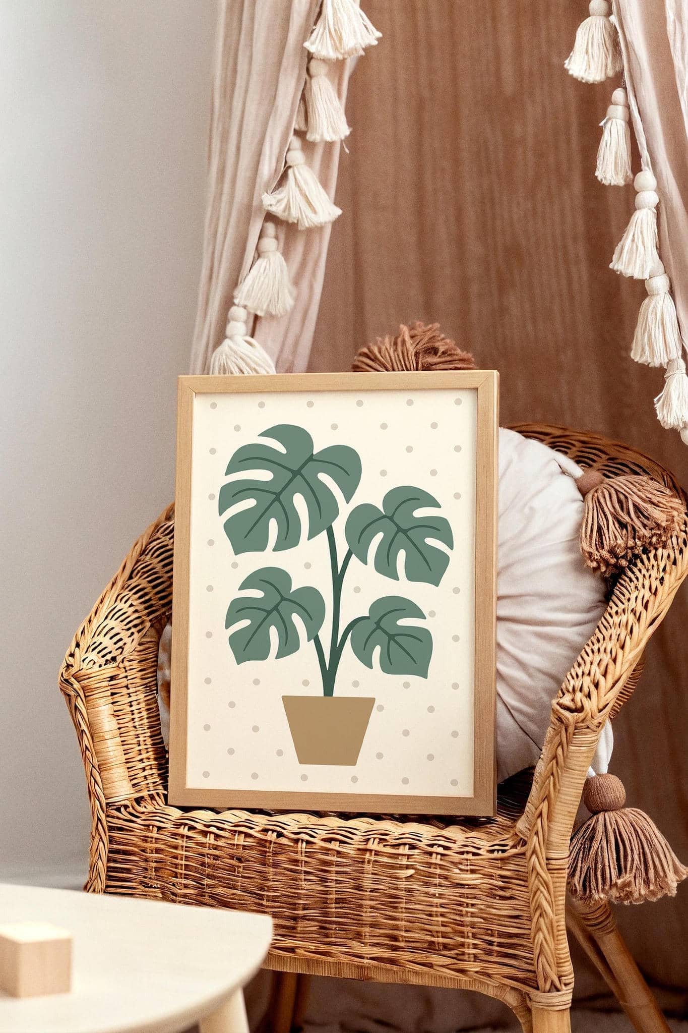 Monstera Plant Poster – Scandinavian Style Wall Art