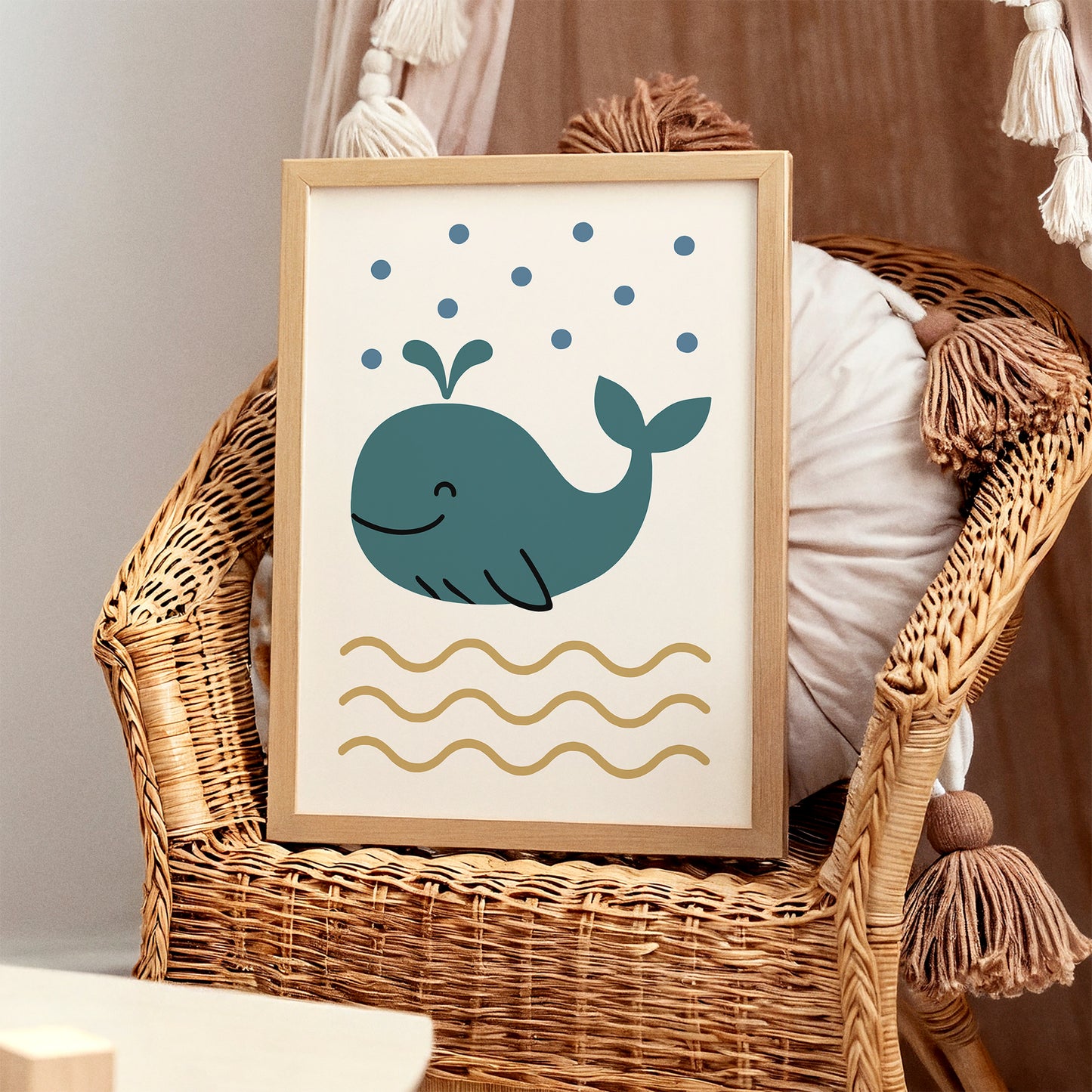 Whale Nursery Poster - Kids Room Decor