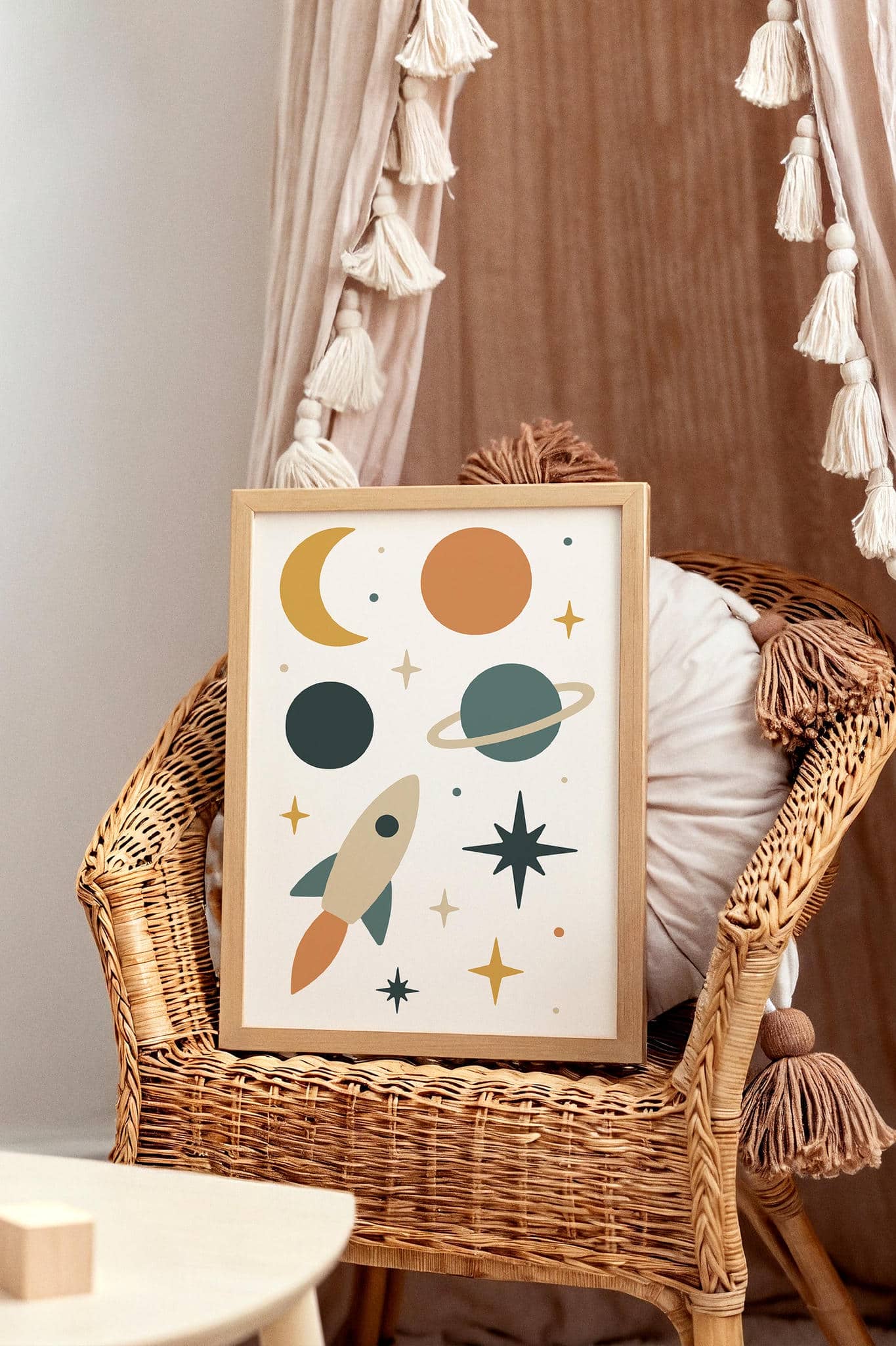 Minimalist Cosmos Wall Art – Boys Room Wall Decor