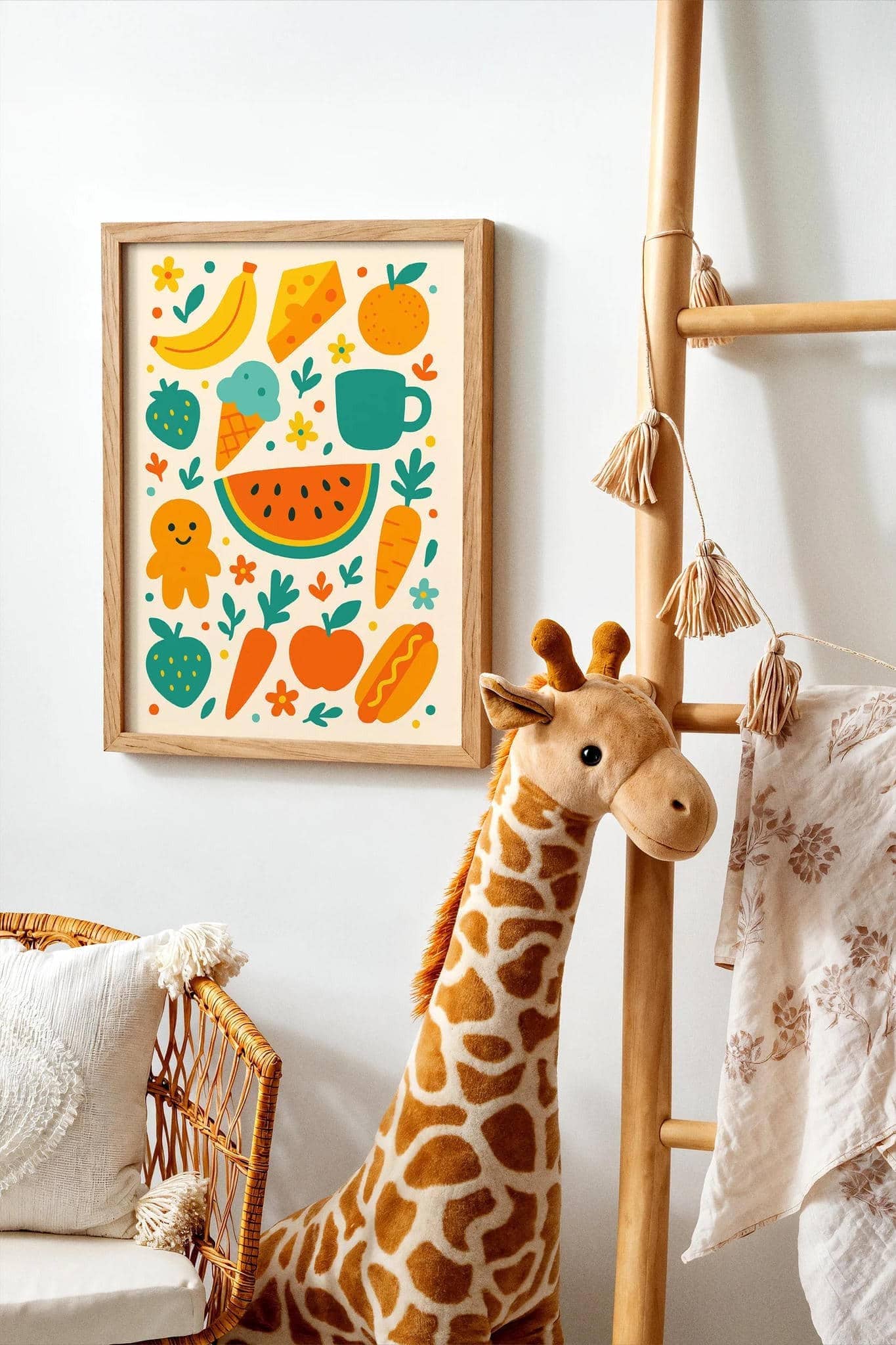 Cute Food Wall Art – Kitchen or Kids Corner Print