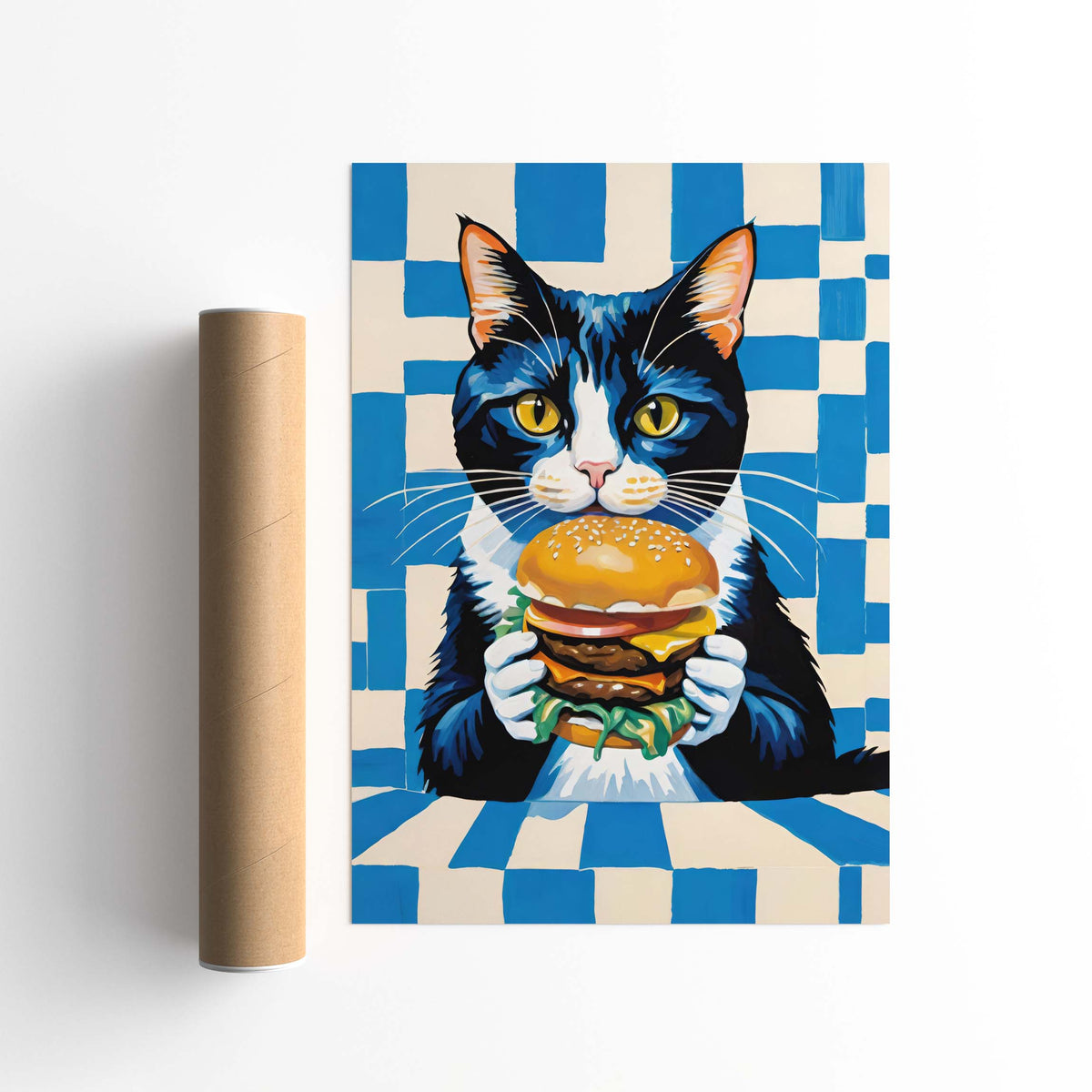 Cat Burger Food Print