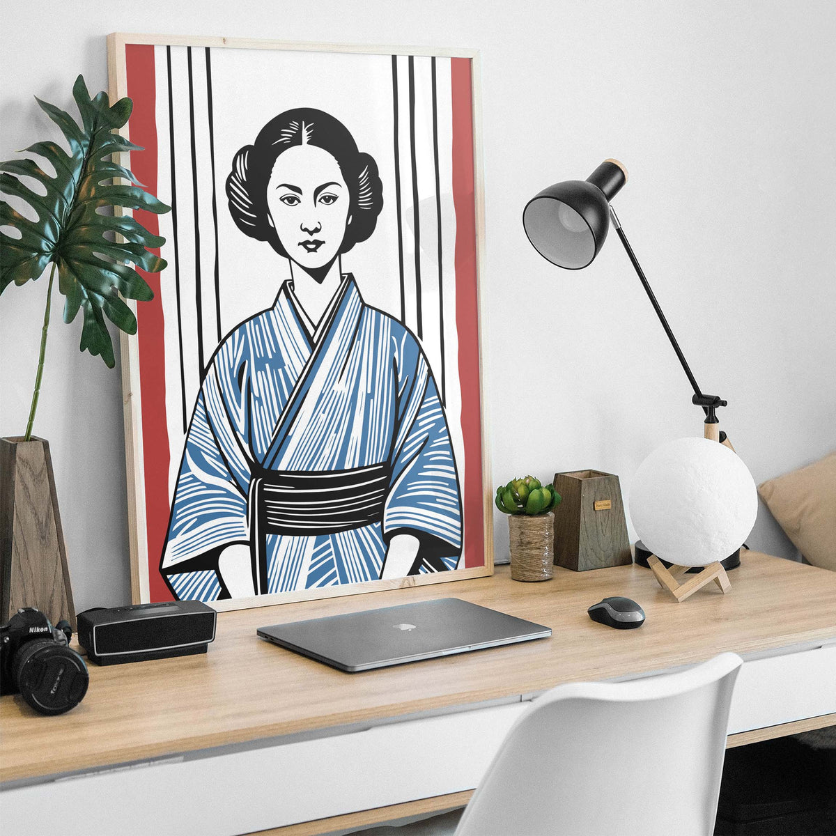 Japanese Kimono Woman Poster