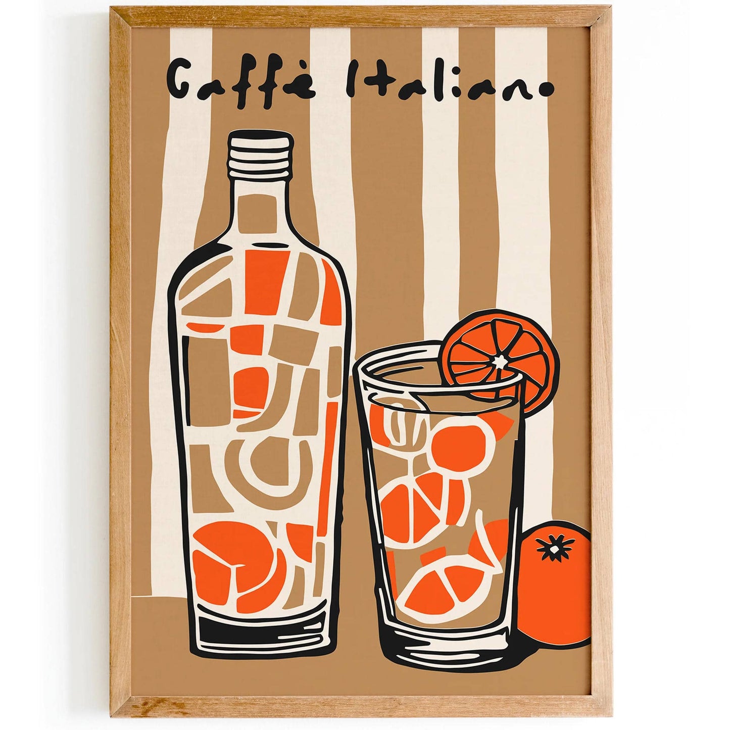 Retro Beige Cafe Italiano Art Print - HypeSheriff