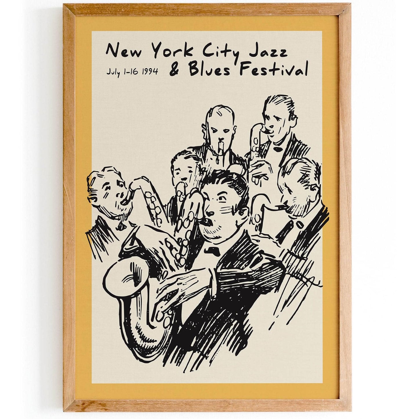 New York City Jazz & Blues Festival Vintage Poster - HypeSheriff