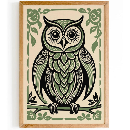 Cute Owl Farmhouse Wall Art Decor