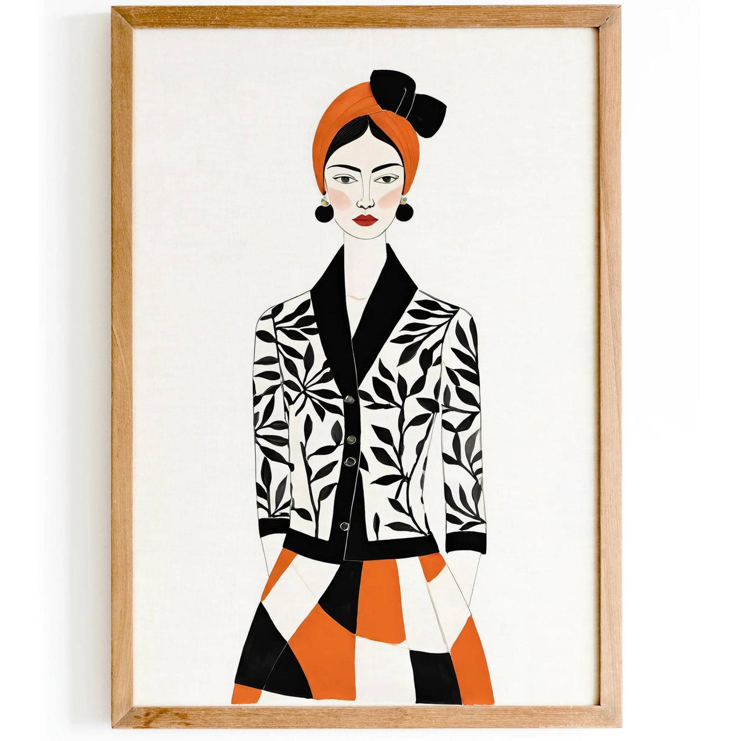 Retro Fashion Woman Art Print 2024 - HypeSheriff