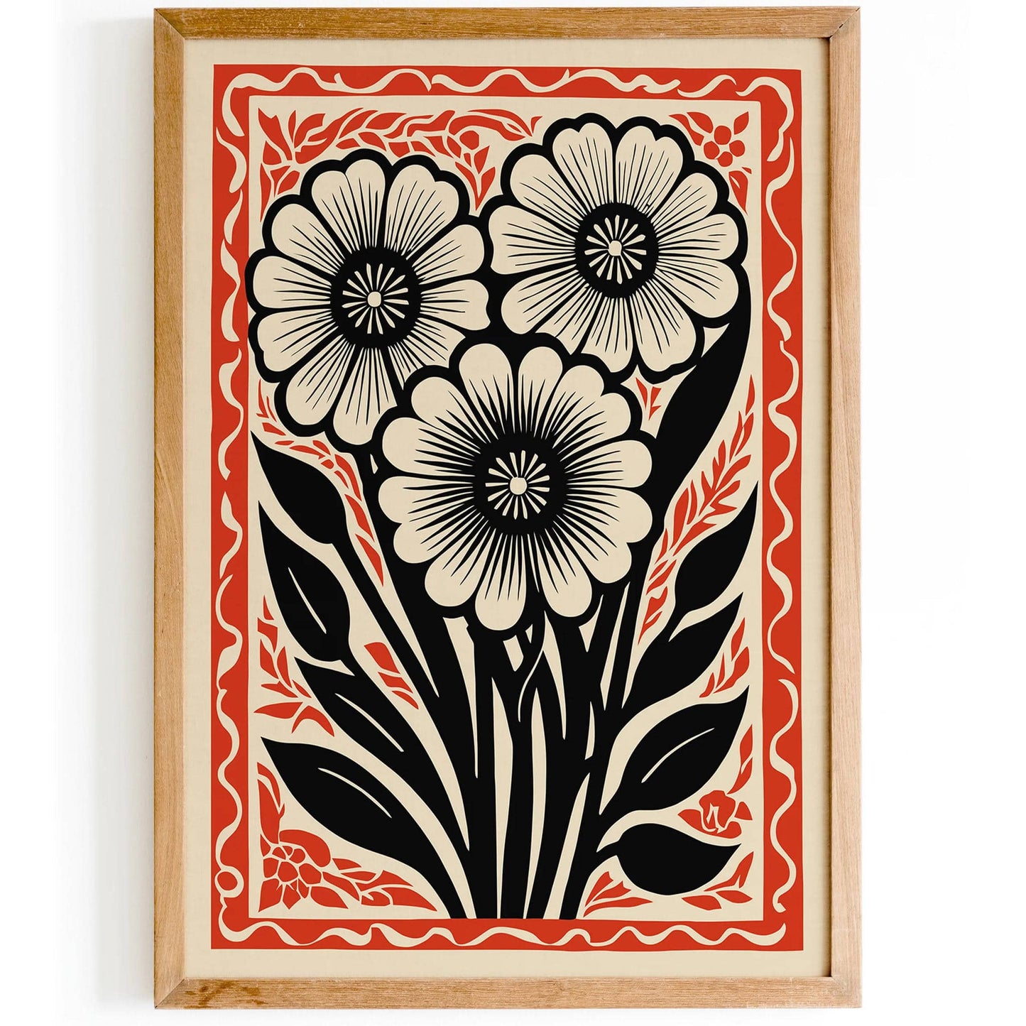 Retro Licnout Floral Wall Art - HypeSheriff