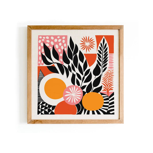 Colorful Abstract Modern Art Print, Square Wall Decor