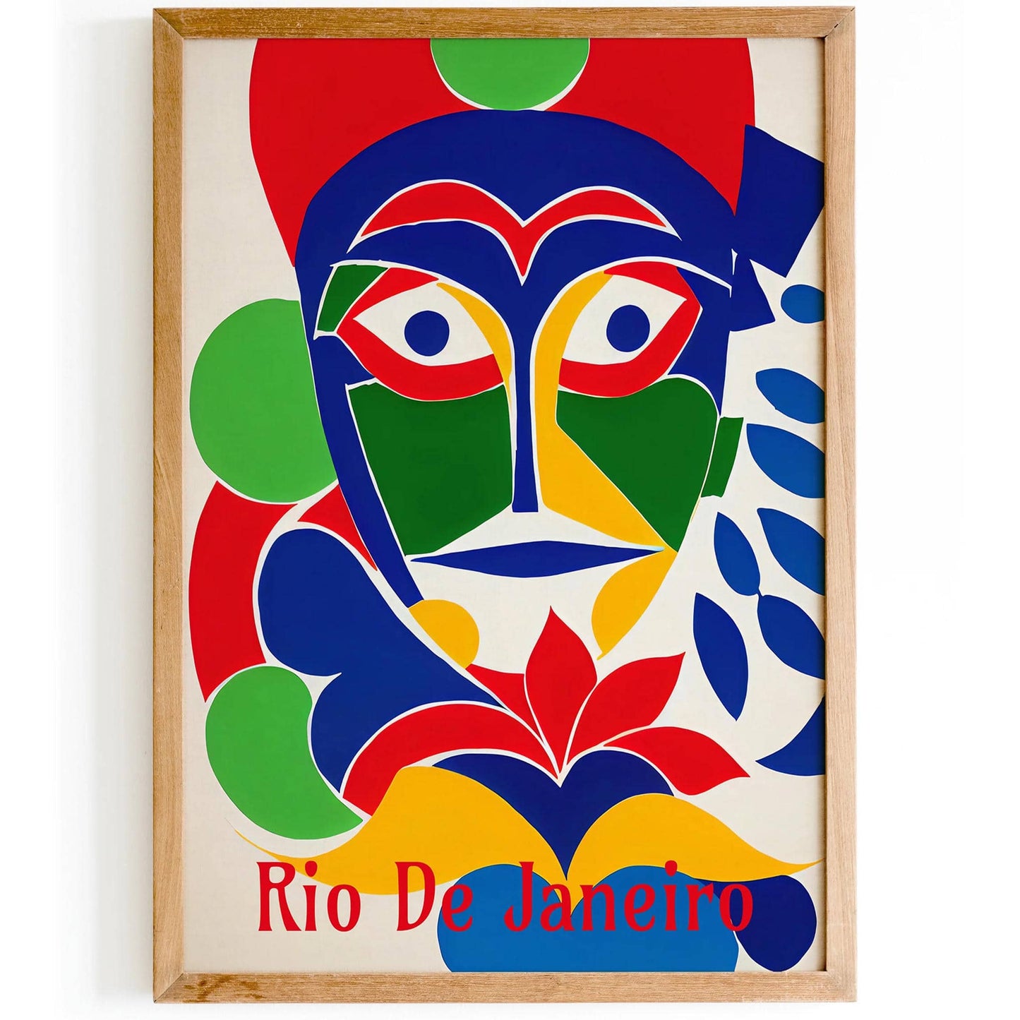Rio De Janeiro Colorful Mask Wall Art - HypeSheriff