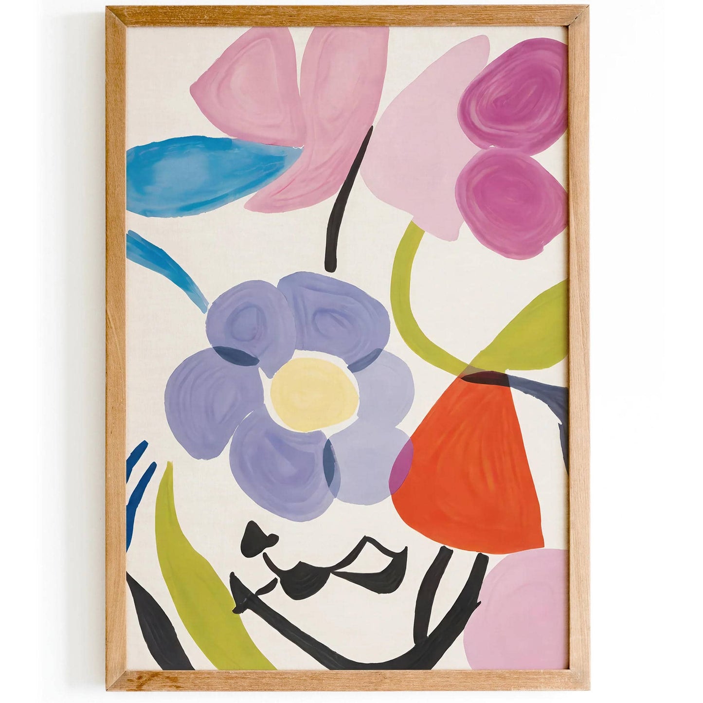 Mid Century Abstract Flower Poster - HypeSheriff