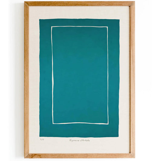 Bold Teal Abstract Poster