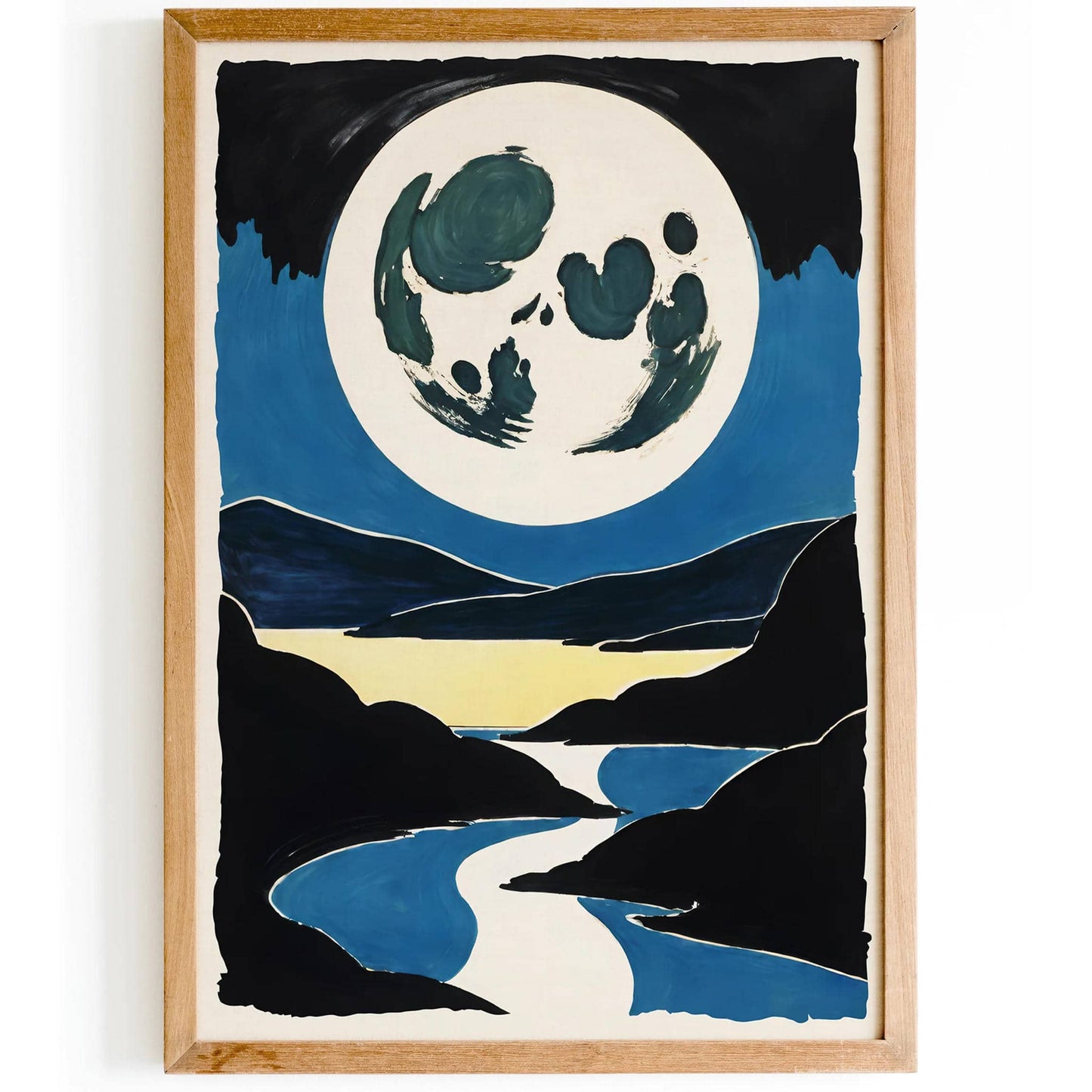 Japanese Moon Wall Art Print