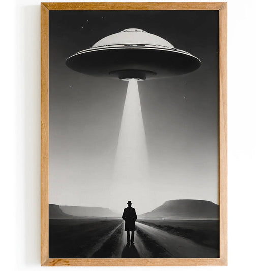 Vintage UFO Poster Print