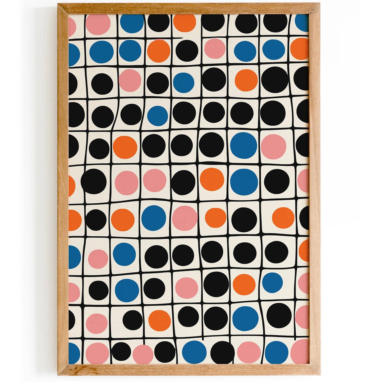 Mid-Century Abstract Dots Pattern Art Print - HypeSheriff