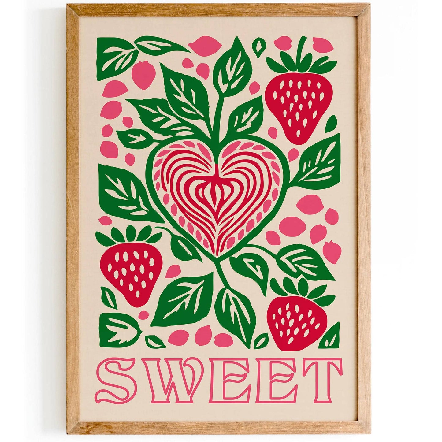 Retro Sweet Strawberry Poster 2024 - HypeSheriff