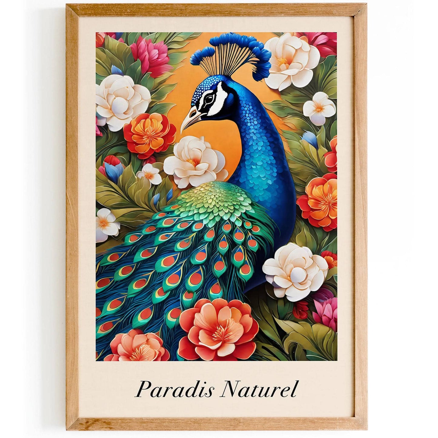 Paradis Naturel Peacock Luxury Wall Art - HypeSheriff