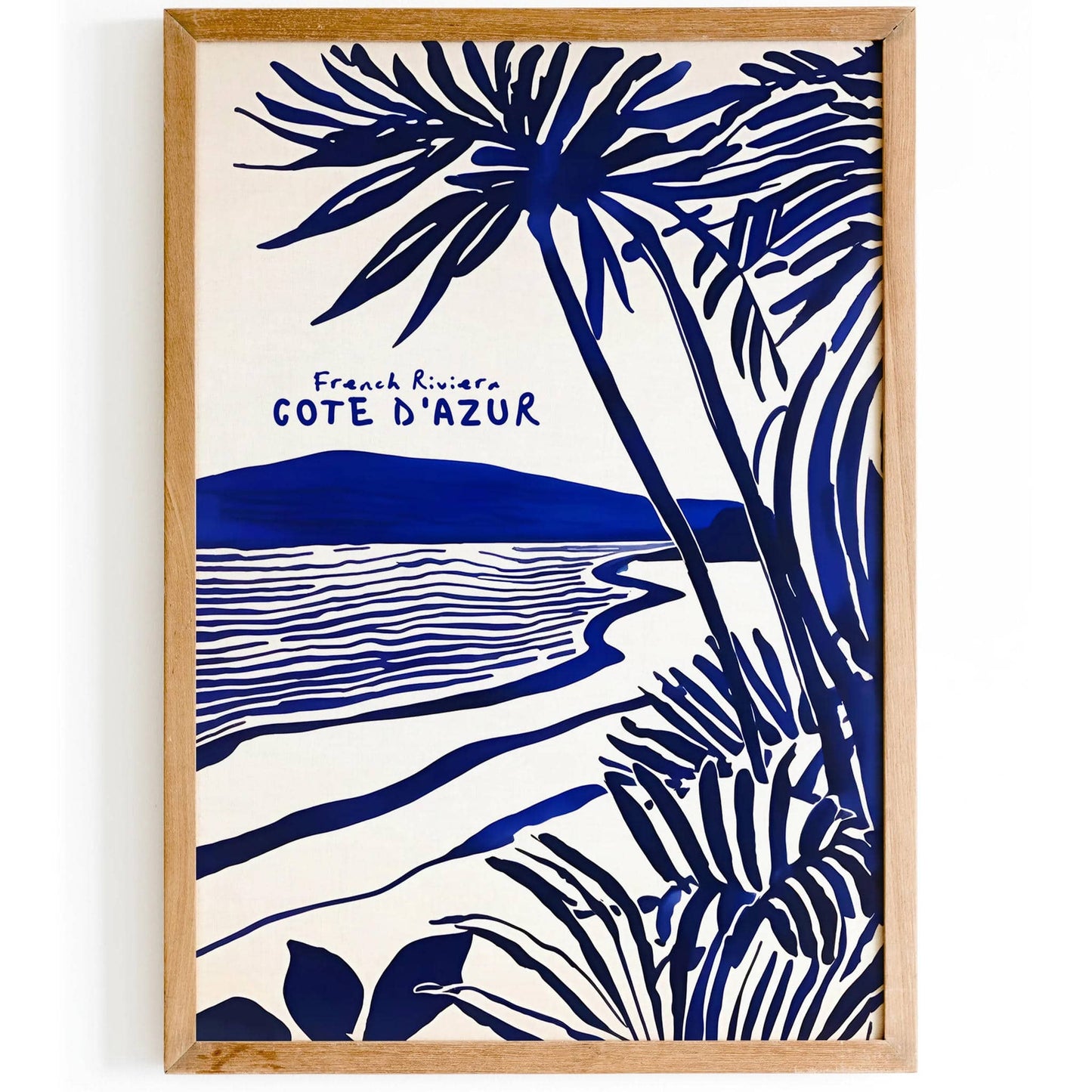 French Riviera Indigo Blue Poster - HypeSheriff