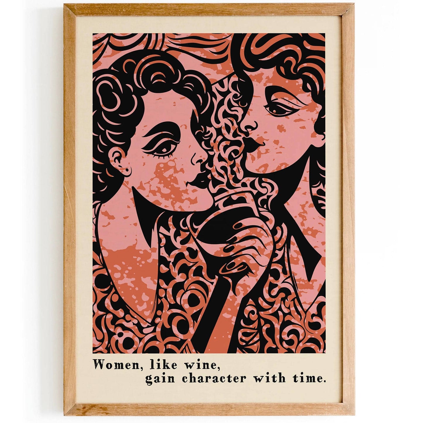 Feminine Wine Art Poster - HypeSheriff